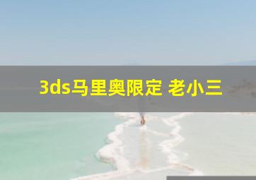 3ds马里奥限定 老小三